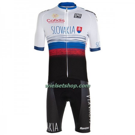 Fietskleding (Fietsshirt + Korte Koersbroek) 2022 Slowakije Nationaal Team